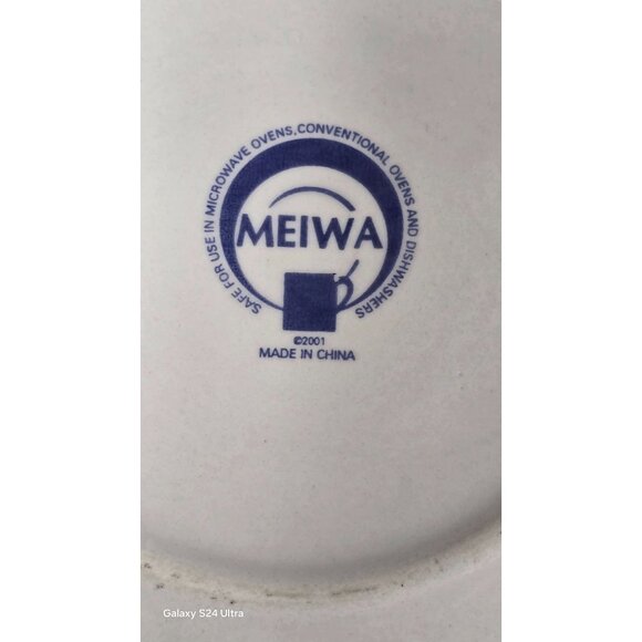 Vintage Christmas Meiwa Snowman Bowl 8" Ceramic Holiday Dinnerware - Picture 5 of 6